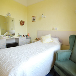 Waungron Care Home, bedded room with ensuite